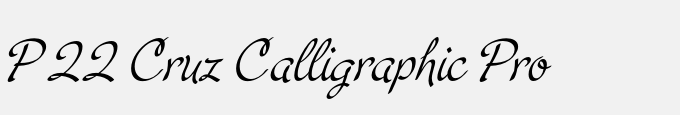 P22 Cruz Calligraphic Pro