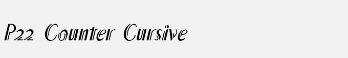 P22 Counter Cursive