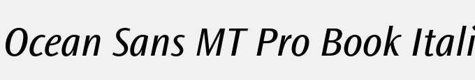 Ocean Sans MT Pro Book Italic