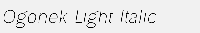 Ogonek Light Italic