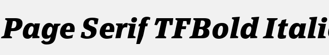 Page Serif TF-Bold Italic