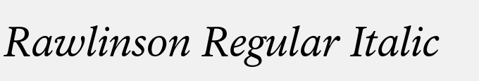 Rawlinson Regular Italic