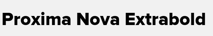 Proxima Nova Extrabold