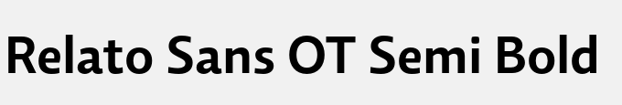 Relato Sans OT Semi Bold
