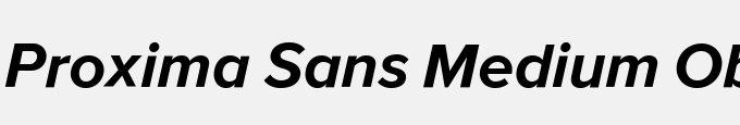 Proxima Sans Medium Oblique