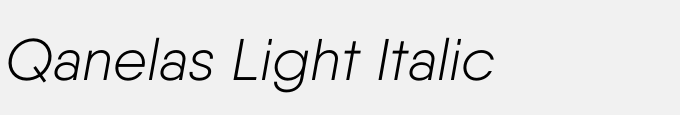 Qanelas Light Italic