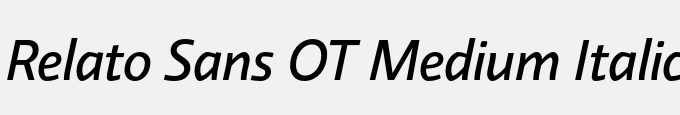 Relato Sans OT Medium Italic