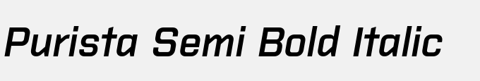 Purista Semi Bold Italic