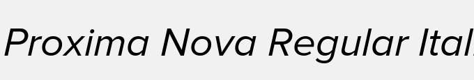 Proxima Nova Regular Italic