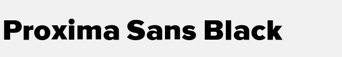 Proxima Sans Black
