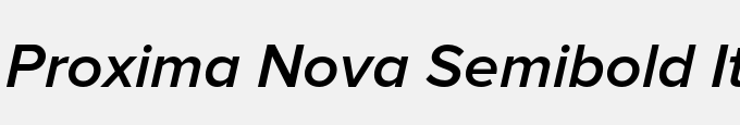 Proxima Nova Semibold Italic