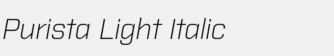 Purista Light Italic