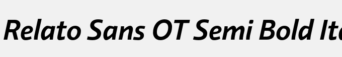 Relato Sans OT Semi Bold Italic