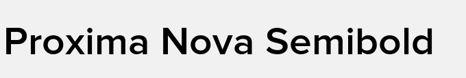 Proxima Nova Semibold