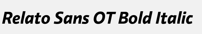 Relato Sans OT Bold Italic