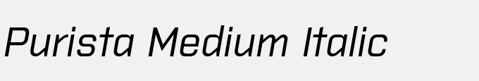 Purista Medium Italic