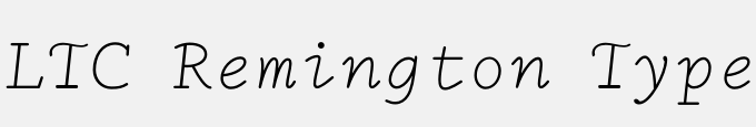 LTC Remington Typewriter Pro Italic