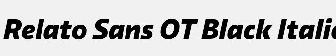Relato Sans OT Black Italic