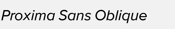 Proxima Sans Oblique