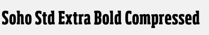Soho Std Extra Bold Compressed