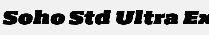 Soho Std Ultra Extended Italic