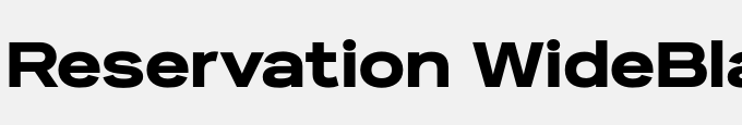 Reservation Wide-Black