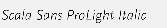 Scala Sans Pro-Light Italic