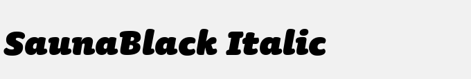 Sauna-Black Italic