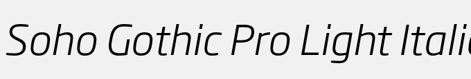 Soho Gothic Pro Light Italic