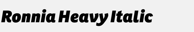 Ronnia Heavy Italic