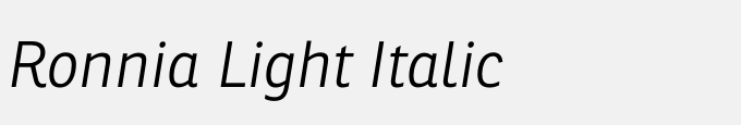 Ronnia Light Italic