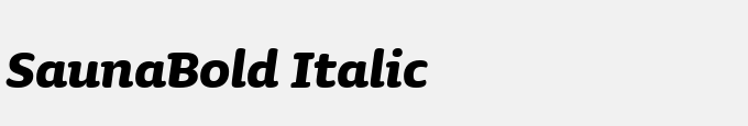 Sauna-Bold Italic