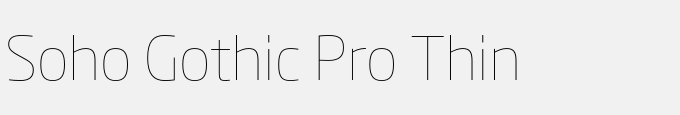 Soho Gothic Pro Thin