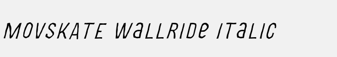 MOVSKATE Wallride Italic