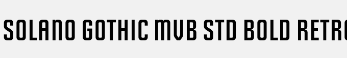 Solano Gothic MVB Std Bold Retro Caps