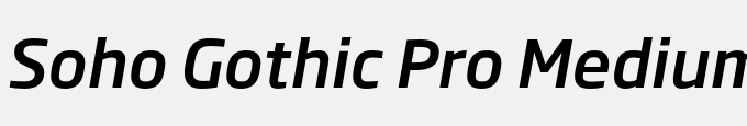 Soho Gothic Pro Medium Italic