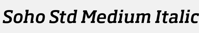 Soho Std Medium Italic