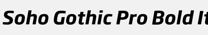 Soho Gothic Pro Bold Italic