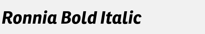 Ronnia Bold Italic