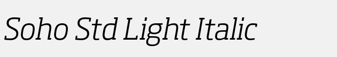 Soho Std Light Italic