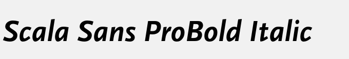 Scala Sans Pro-Bold Italic