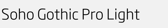 Soho Gothic Pro Light