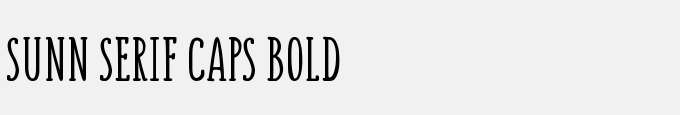 SUNN Serif Caps Bold