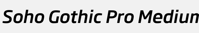 Soho Gothic Pro Medium Italic