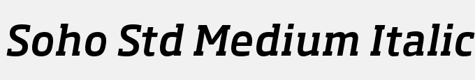 Soho Std Medium Italic