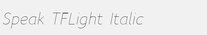 Speak TF-Light Italic