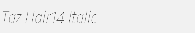 Taz Hair14 Italic