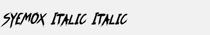 SYEMOX Italic Italic