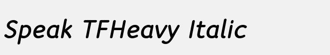 Speak TF-Heavy Italic