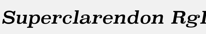 Superclarendon Rg-Italic